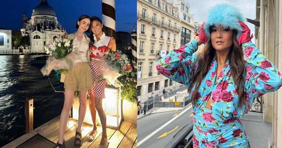 photo of Lily Collins and Ashley Park. 