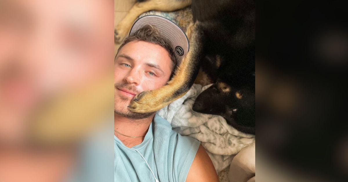 image of Dylan Efron loves his dog Booey! 