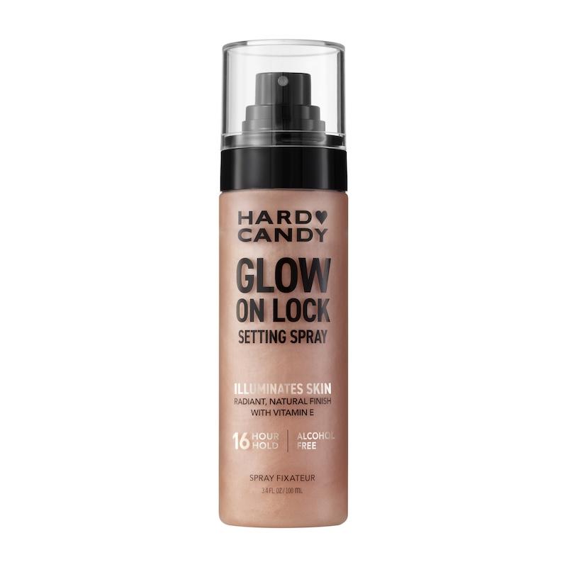 hard candy setting spray glow on lock spray