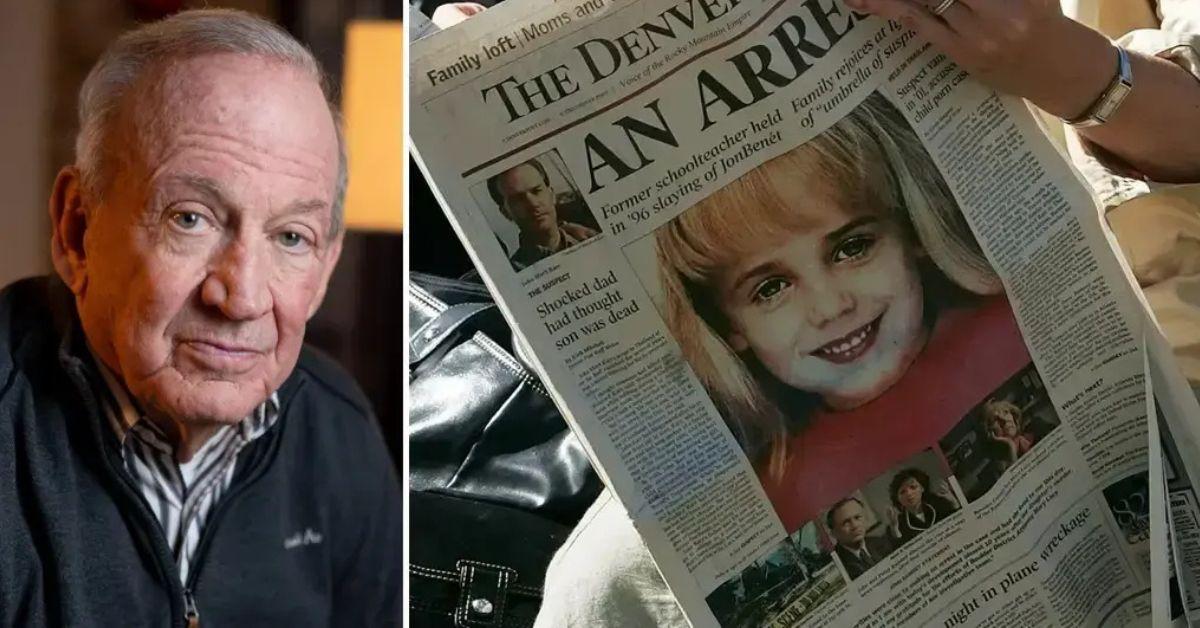 composite photo of john ramsey and jonbenet ramsey in the news