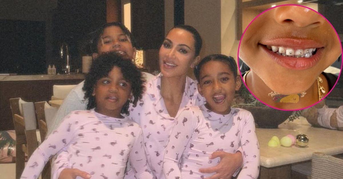 Photo of Kim Kardashian, Saint West, Chicago West and Psalm West