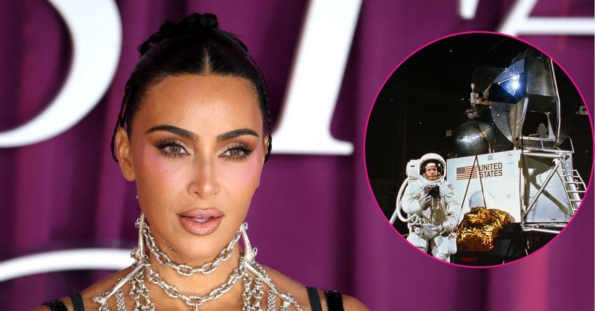 Composite photo of Kim Kardashian and Neil Armstrong