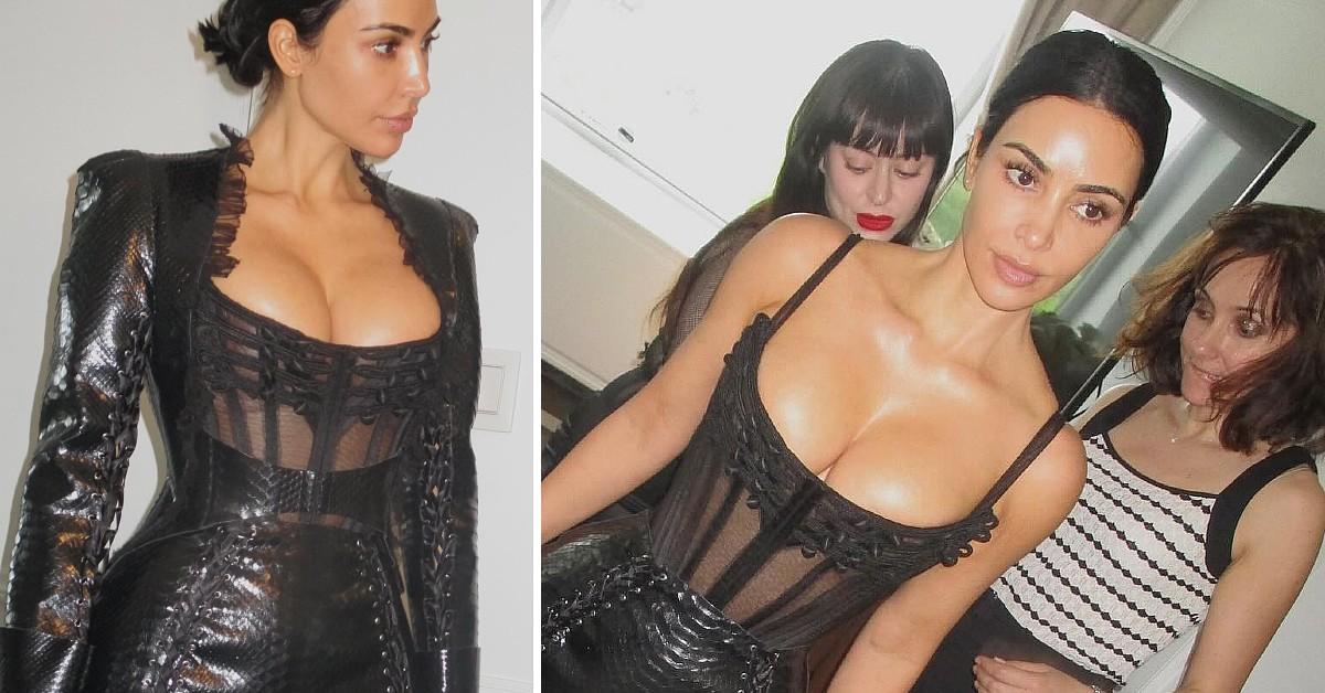 kim kardashian spills out of top pp