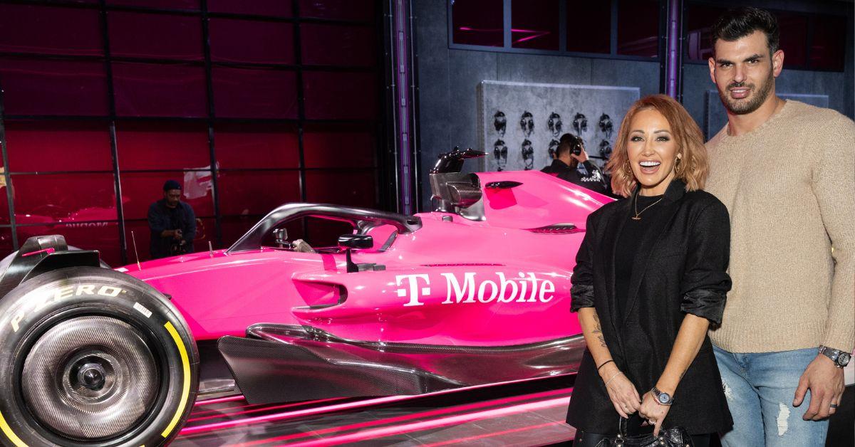 image of Mary and Romain Bonnet were seen at T-Mobile’s live event celebrating the latest move from the Un-carrier, Switching Made Easy, to kick off the Las Vegas Grand Prix weekend.