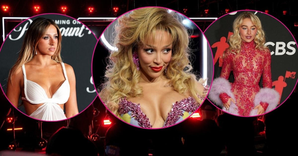 Composite photo of Tate McRae, Doja Cat and Sabrina Carpenter.