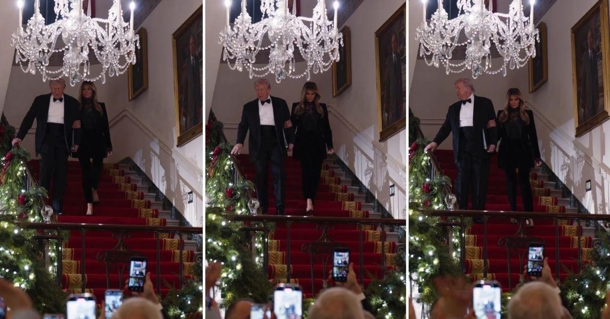 Photo of Melania Trump was judged for wearing a pantsuit to the Congressional Ball.
