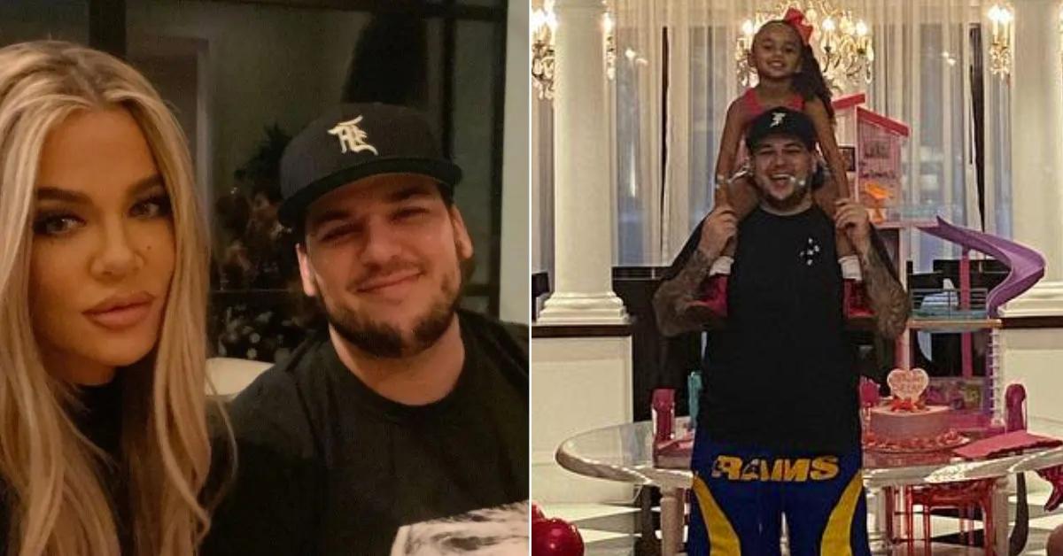 Photo of Rob Kardashian, Khloe Kardashian and Dream Kardashian