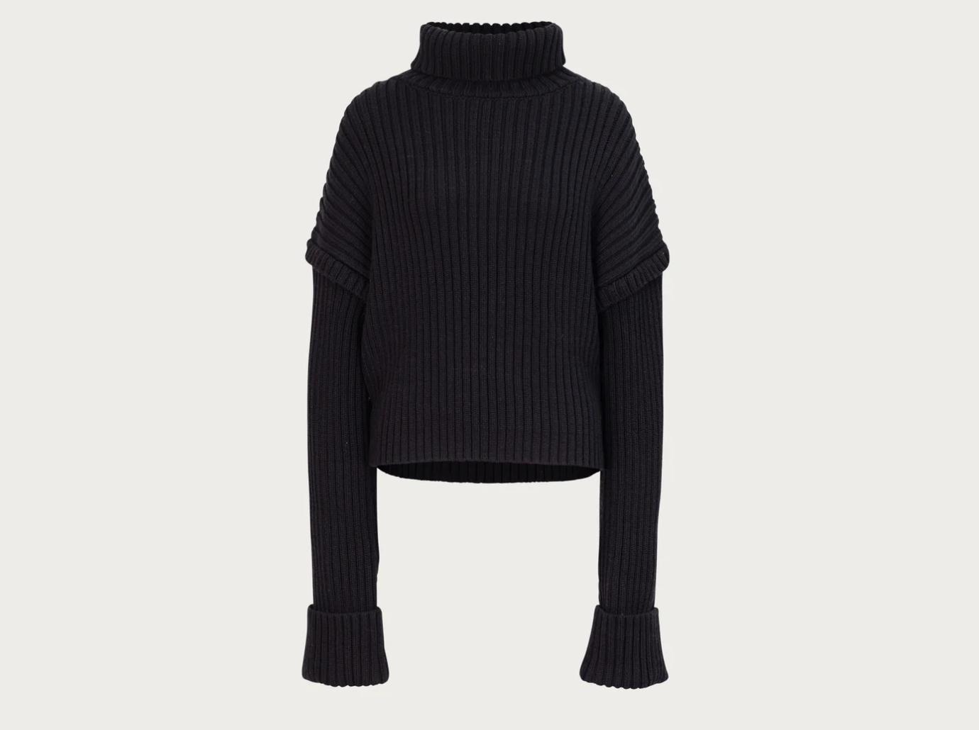 same oversized ribbed wool sweater