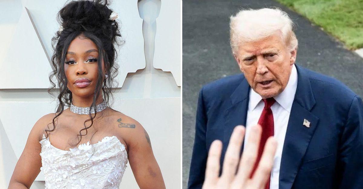Photo of SZA and Donald Trump