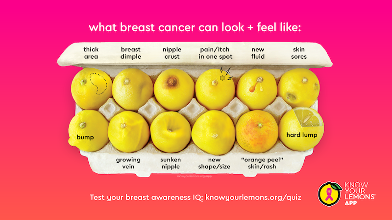 breast cancer symptoms know your lemons app